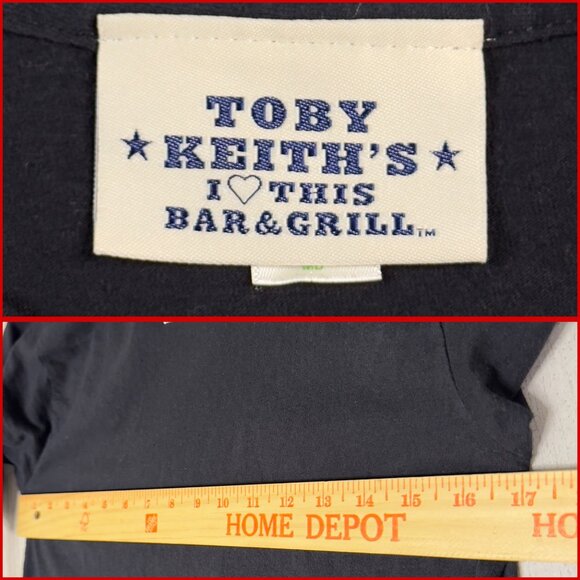 Toby Keith's Black White I Love This Bar & Grill Graphic Print T-Shirt Size M - Picture 5 of 6